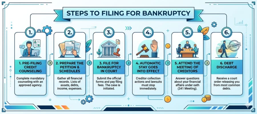 Steps to Filing for Bankruptcy