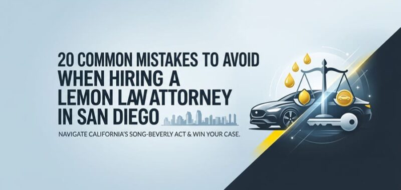 20 Common Mistakes to Avoid When Hiring a Lemon Law Attorney in San Diego