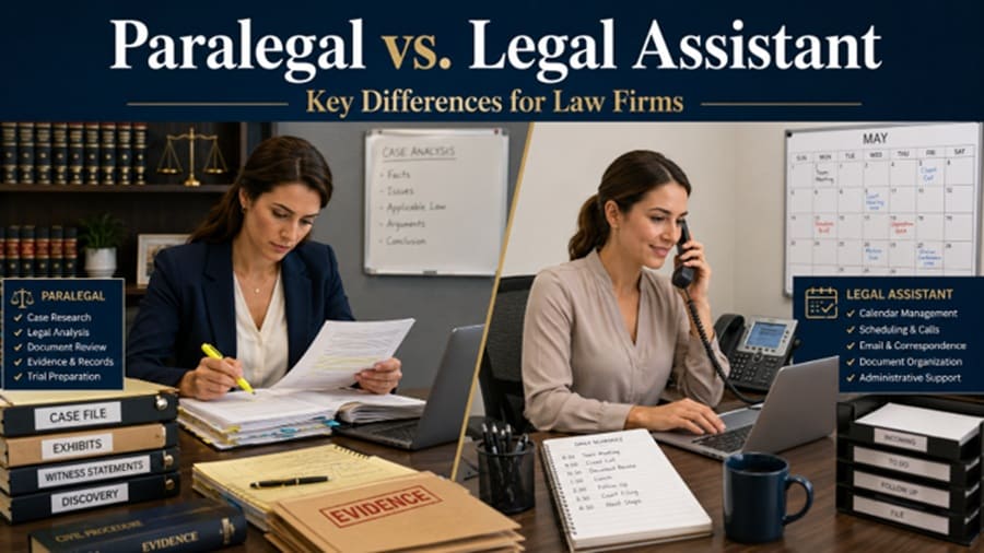 Paralegal vs. Legal Assistant: Key Differences and Which Role Your Law Firm Needs