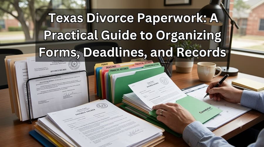 Texas Divorce Paperwork: A Practical Guide to Organizing Forms, Deadlines, and Records