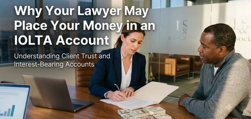 Why Your Lawyer May Place Your Money in an IOLTA Account