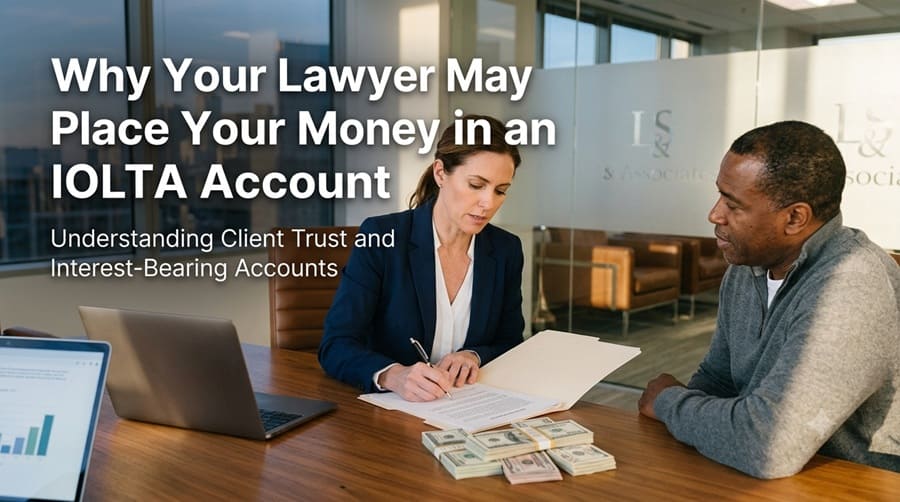 Why Your Lawyer May Place Your Money in an IOLTA Account