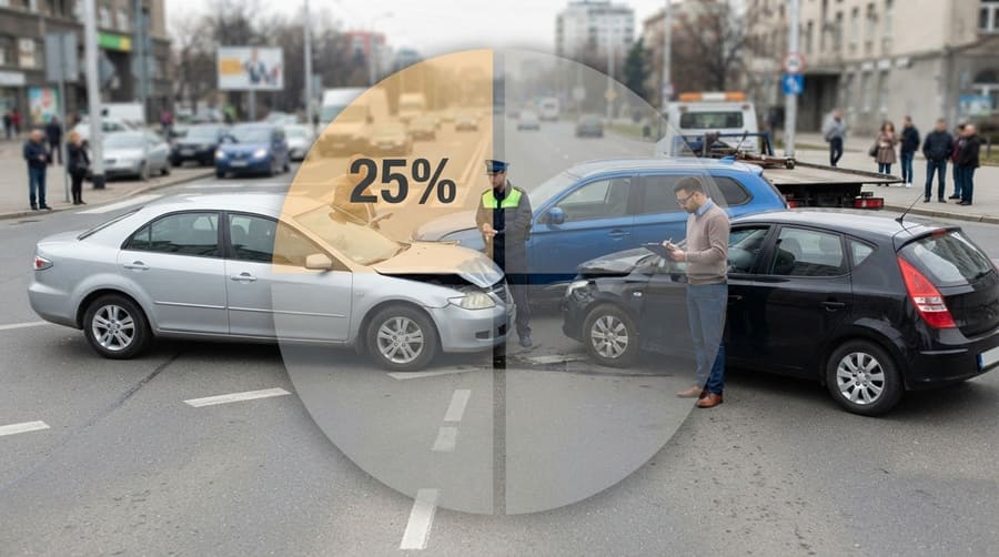 Why 25% Fault Matters After a Multi-Car Crash in Illinois