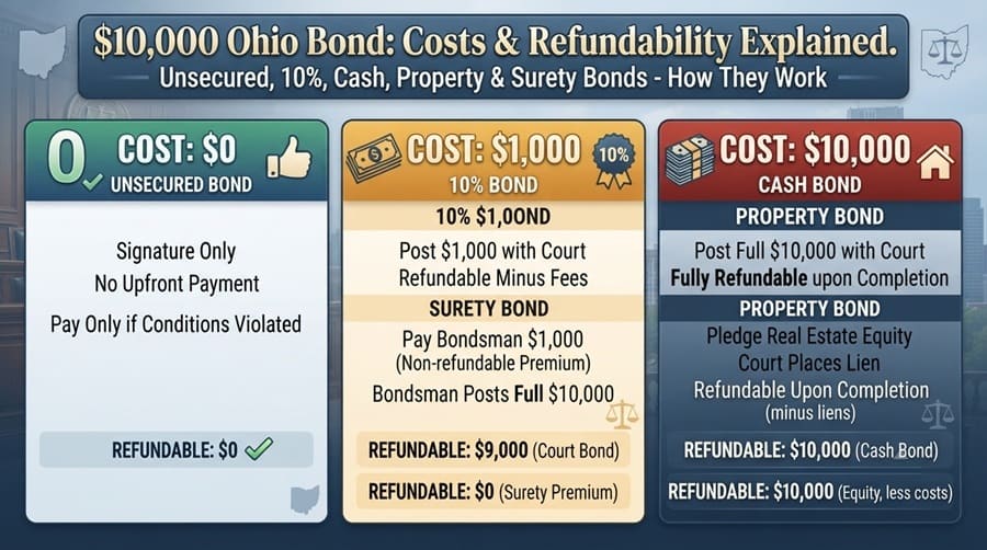 $10,000 Bond in Ohio: How Much Do You Actually Have to Pay?